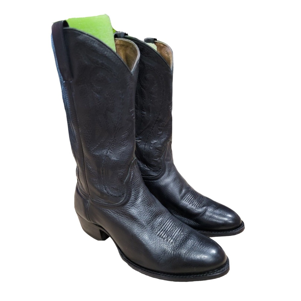 Ariat Men's Heritage Black Leather Western Cowboy Boots Sz 10 EE   53000